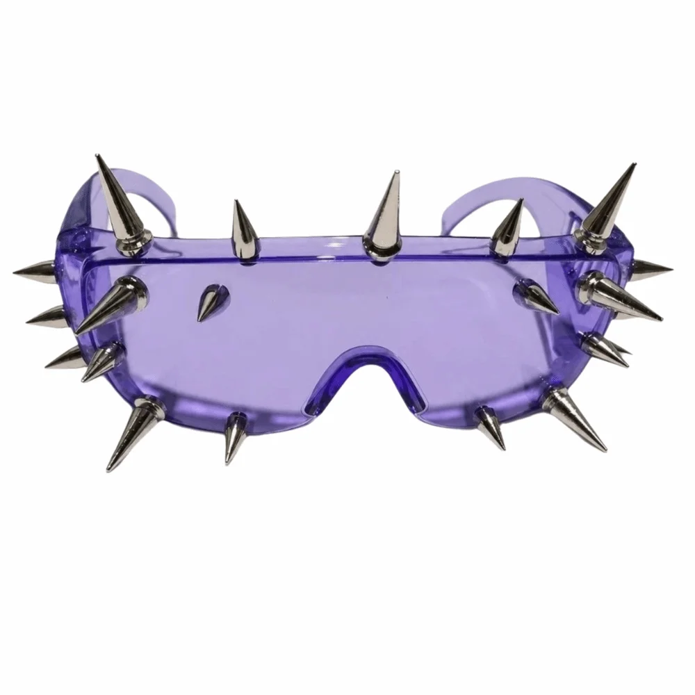 Retro Steampunk Sunglasses Exaggerated Individualistic Oversized Sun Glasses Unique UV Protection Halloween Rivet Sunglasses
