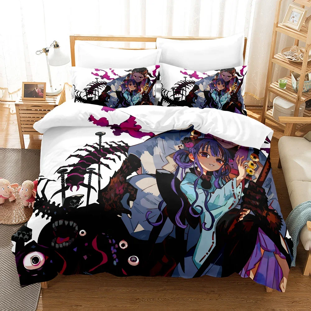 Anime Toilet bound Hanako kun Bedding Set,Duvet Cover Bed Set Quilt Cover Pillowcase,King Queen Twin Size Boys Girls Adults