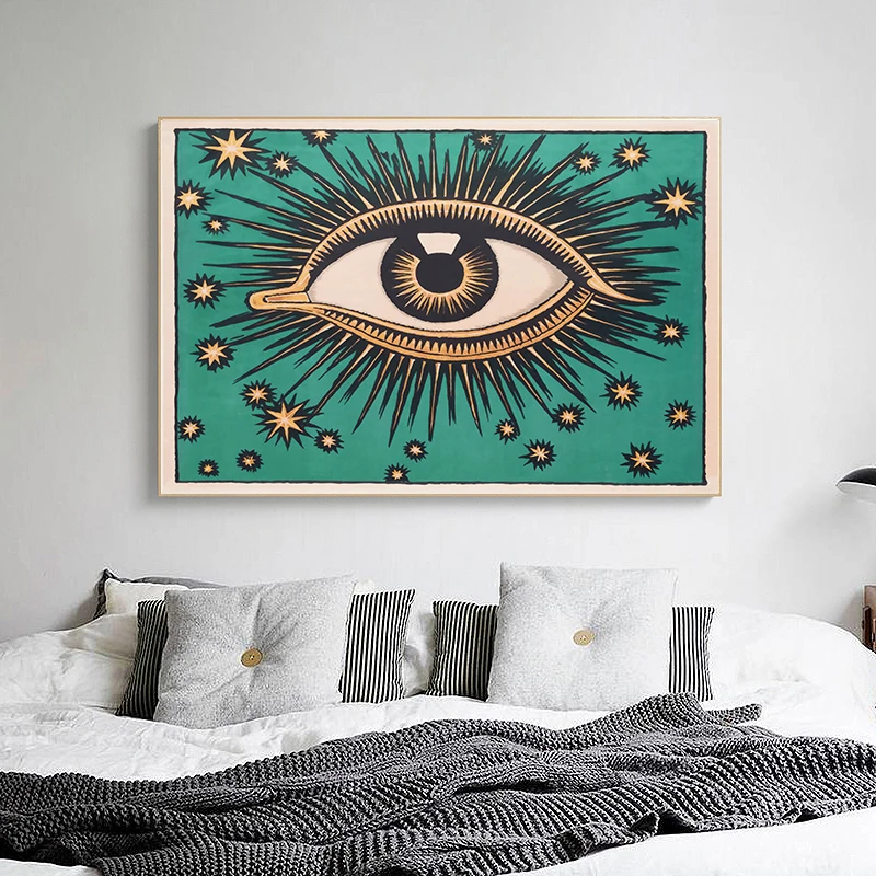 Abstract All Seeing Eye Art Poster Canvas Painting Eye Providence Mystical Wall Picture Print For Living Room Home Decoration