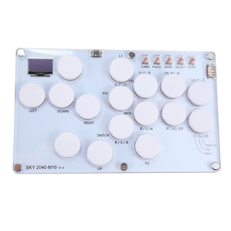 16Key Joystick Hitbox Klawiatura Arcade Stick Kontroler do PS4/PS3/Switch/Steam Arcade Hitbox Kontroler Fight Sticks