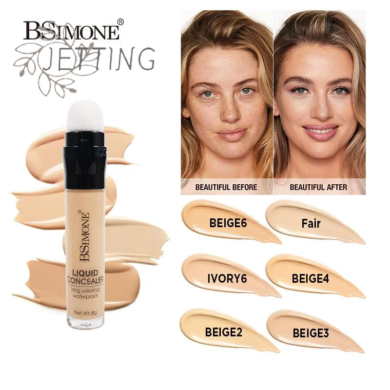 BSIMONE Corrector líquido: poros ligeros para imperfecciones en círculo oscuro - Corrector cremoso que minimiza, acabado natural
