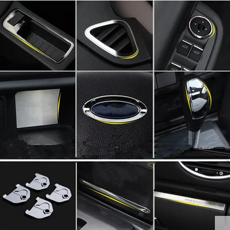 Car-styling interior trim strip chrome decoration sticker ring Accessories For Ford Focus 2 MK2 Sedan hatchback 2009-2013