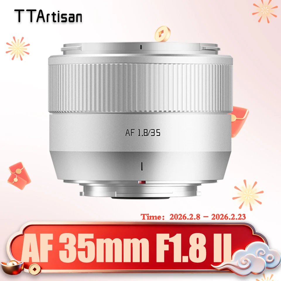 

TTArtisan APS-C 35mm F1.8 II Siver Aufocus Mirrorless Camera Lens for Portrait Photography with Sony E Fujifilm XF Nikon Z-mount