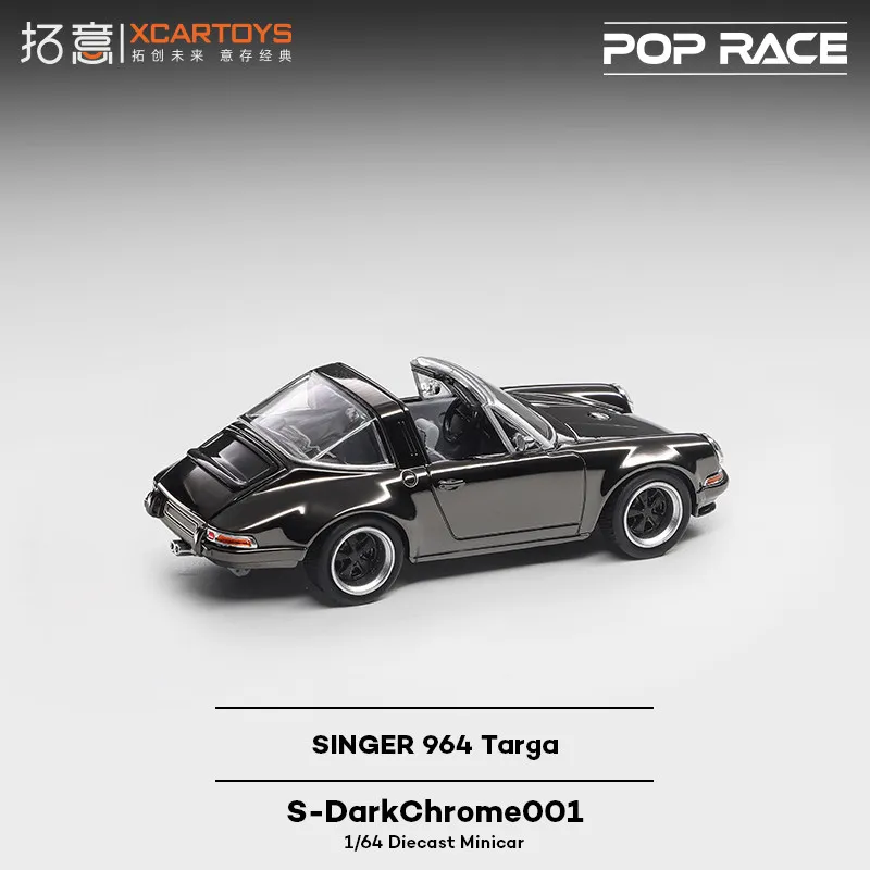 XCARTOYS Alloy simulation car model For Collector POPRACE Alloy 1/64 Porsche Singer 964 Black Supercar Collection Racing Model
