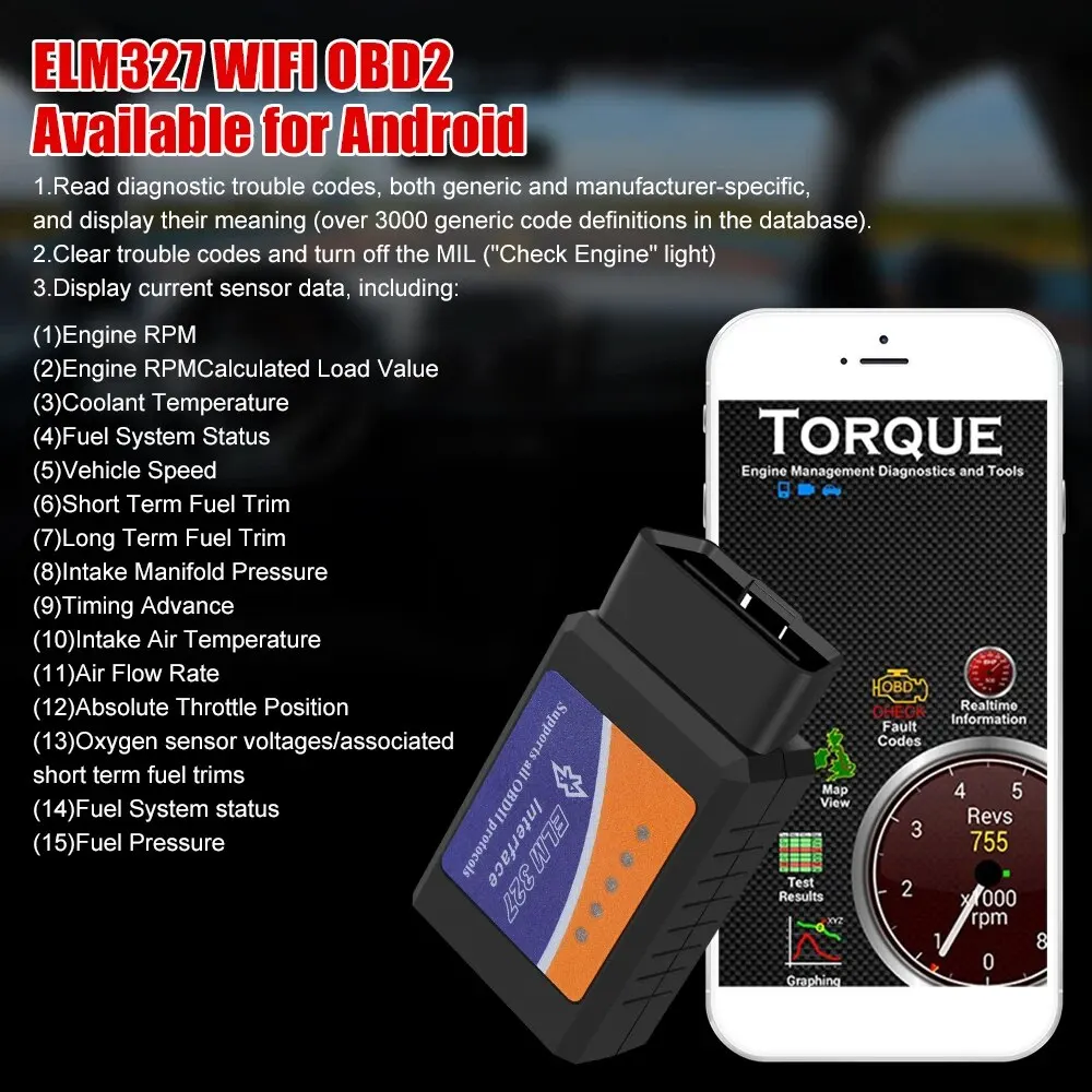 ELM 327 V2.1 OBD2 Code Reader Bluetooth ELM327 OBDII Auto Accessories OBD2 Car Diagnostic Tools Scanner Universal