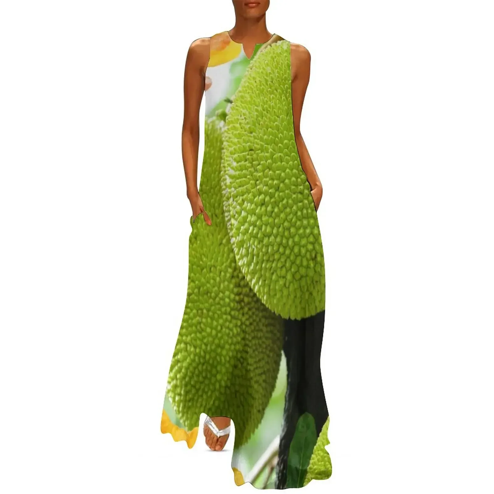 

Tropical fruit ( jack fruit ) Long Dress long dress women Women's skirt cute dress sexy