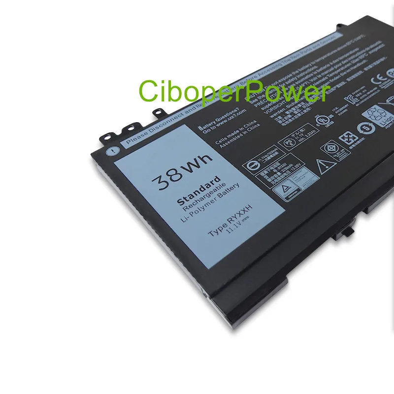 

11.1V 38WH New Laptop Battery For 12 5000 E5250 RYXXH Battery Bateria