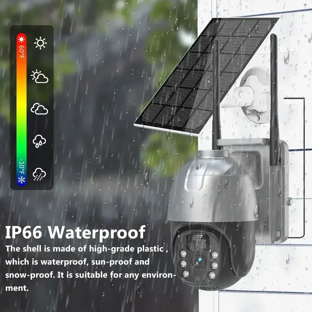 Imagem -06 - Câmera Solar Ptz com Cartão Sim para Segurança Externa Vigilância Cctv Bateria Embutida Detecção de Movimento ai Pir Câmera ip Eseecloud 5mp 4g