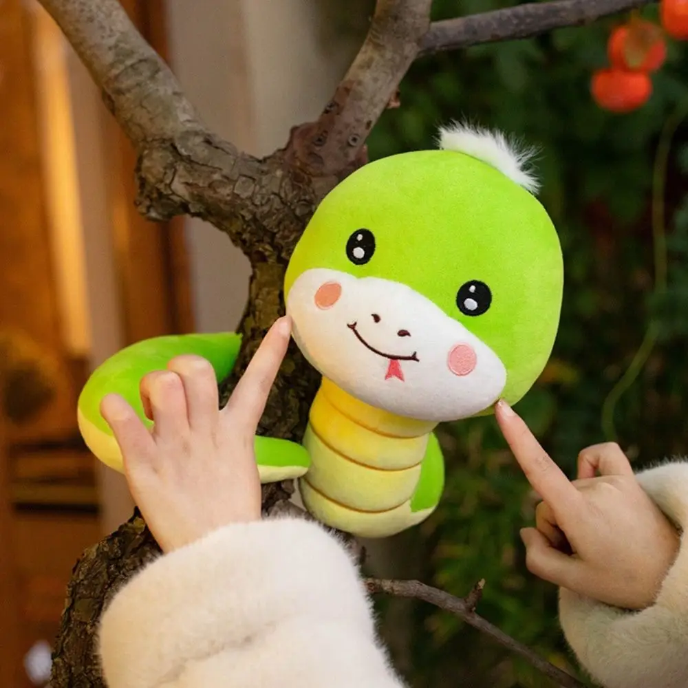 

Sleeping Pillow Chinese Zodiac Snake Coiled Stuffed Animal Snake Sticking Tongue Soft Boa Snake Stuffed Children Gift