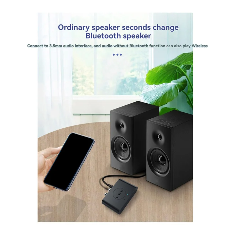 AS95-3X بلوتوث 5.3 استقبال الصوت NFC USB U القرص RCA 3.5 مللي متر AUX USB ستيريو الموسيقى محول لاسلكي ل مكبر صوت للسيارة