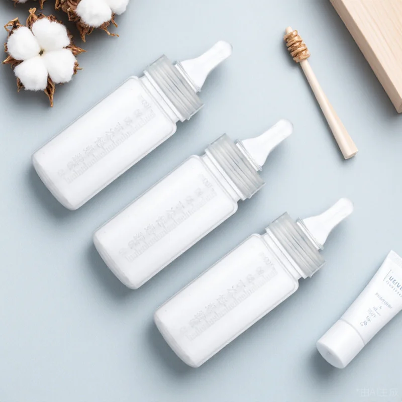 

3Pcs Newborn Milk Bottle Disposable No Need to Clean Transparent Body Easy to See Milk Powder Amount Baby Nursing Bottle