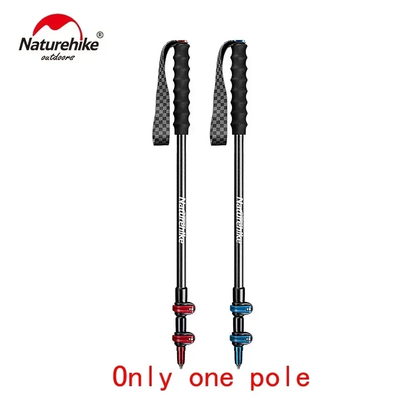 

Naturehike Outdoor Ultralight Walking Stick Protable Hiking Carbon Fibers Trekking Poles 3 Section Outer Lock Stick Skiing Stick