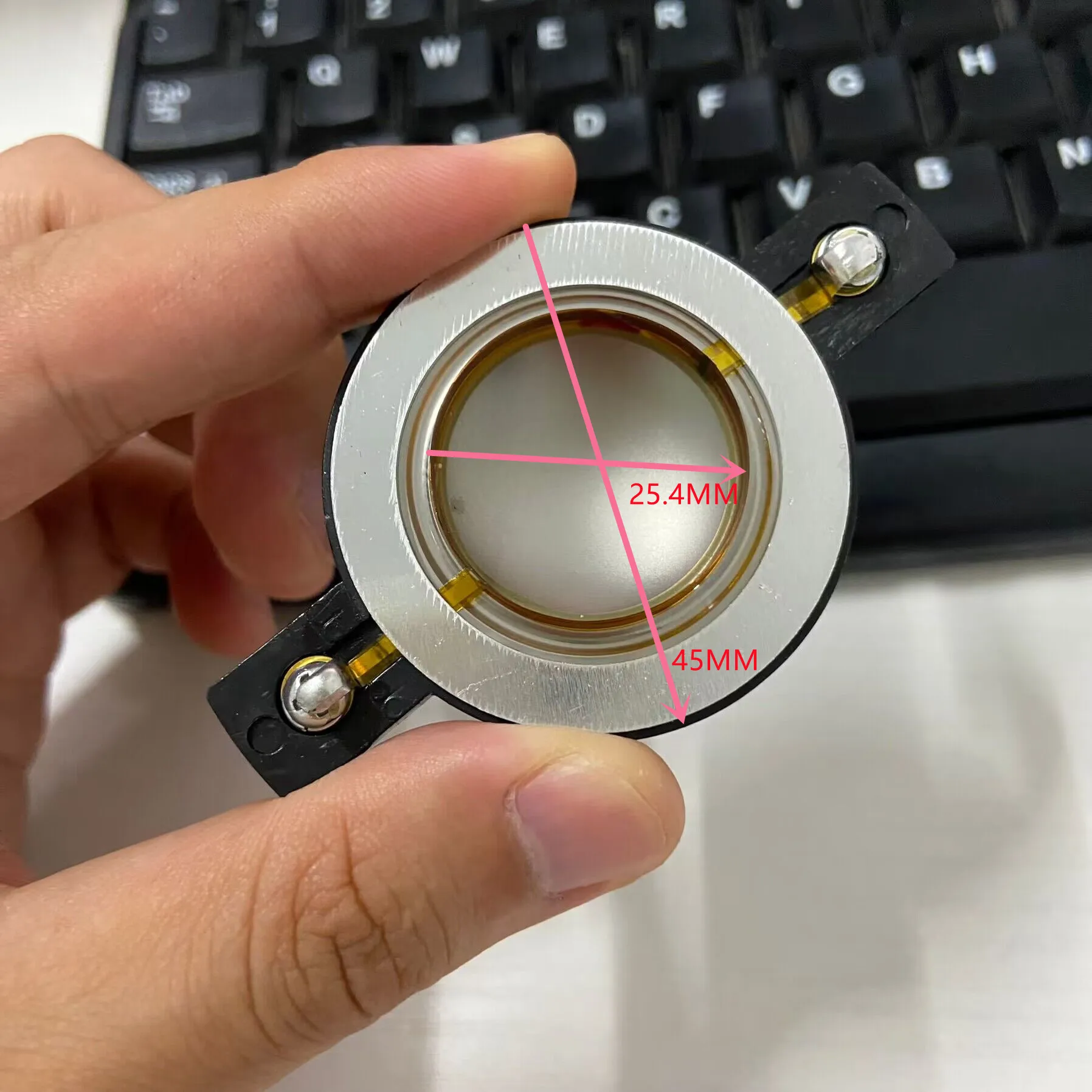 Ghxamp 25 núcleos 25.4mm filme de titânio cabeça de unidade bobina de voz chifre tweeter palco tweeter acessórios 2 peças