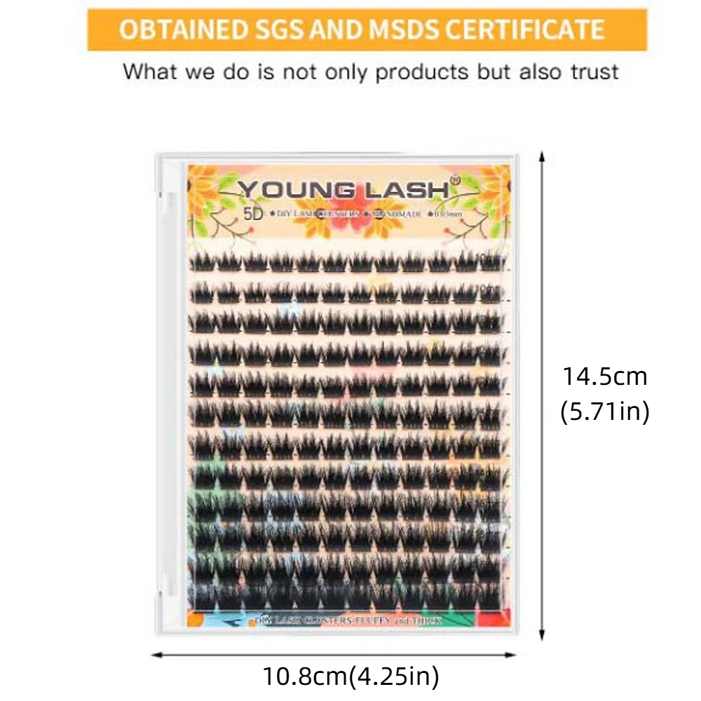 Segmented C Curl False Eyelashes 10-18mm DIY Individual Cluster Eyelashes Oblique Winged Natural Eyelashes Extensions Women