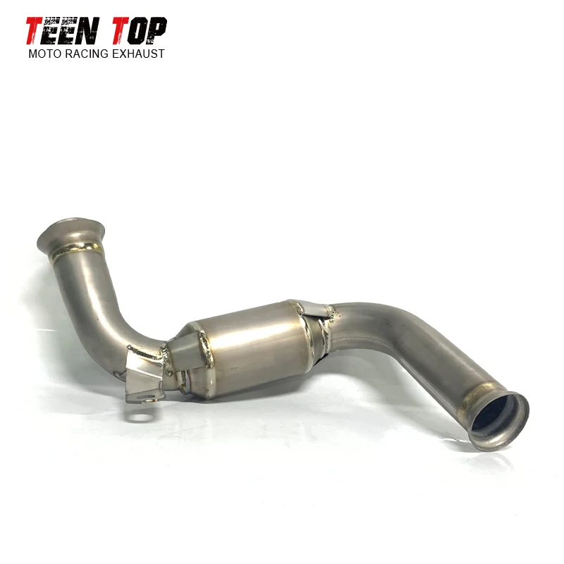 RC390 Exhaust Pipe For KTM Duke250 Duke390 Exhaust Middle Link Catalyst Pipe Duke 250 390 Central Tube TitaniumAlloy OEM 51mm - view 3