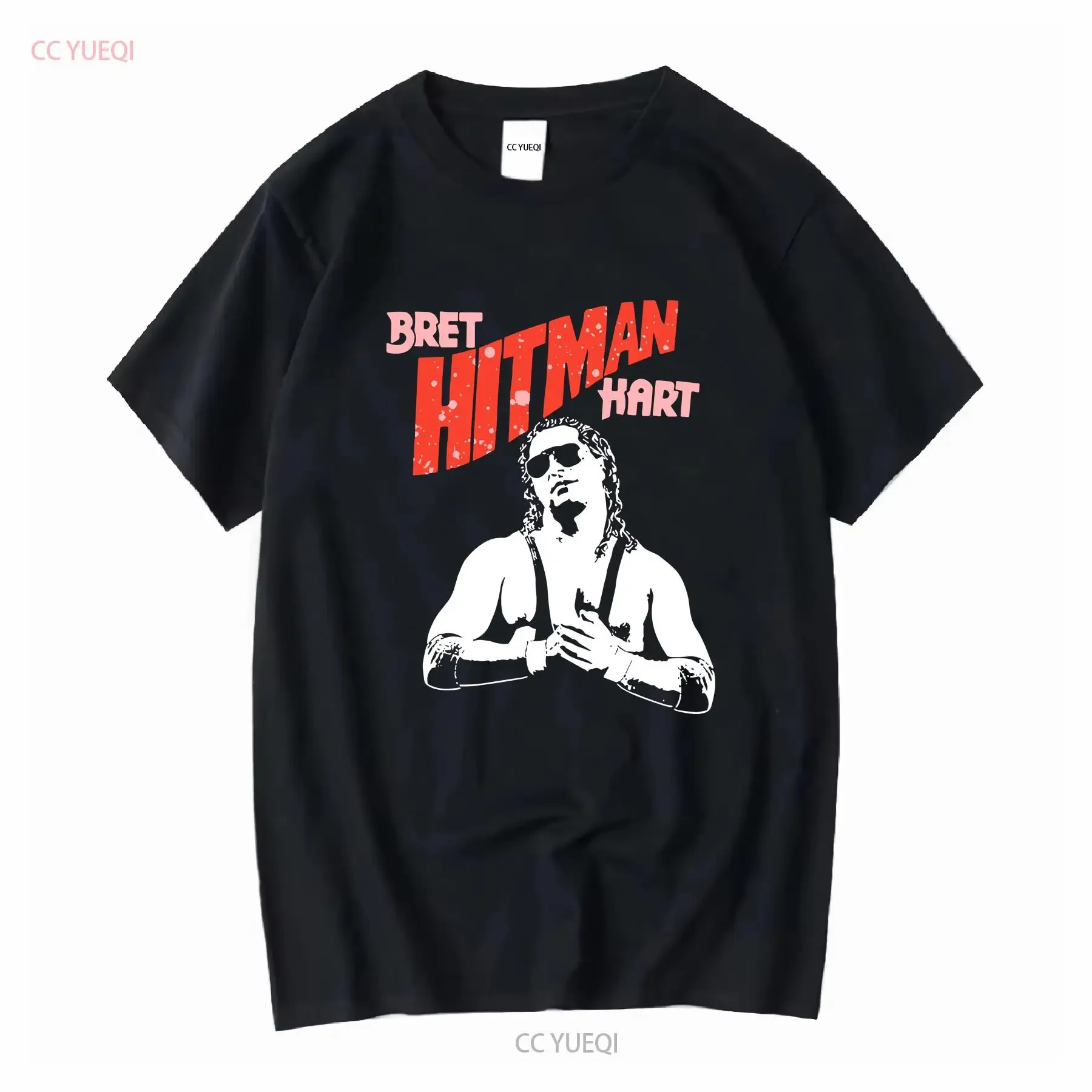 Bret Hitman Hart Camiseta de algodón todas las tallas S 4XL V692 vintage lavado moda homme ropa de calle elegante Unisex transpirable versátil