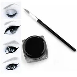 Waterproof Eyeliner Black Long Lasting Cosmetic Beauty Makeup Liquid Eye Liner Pencil with Brush Instantly Has A Charming Eye