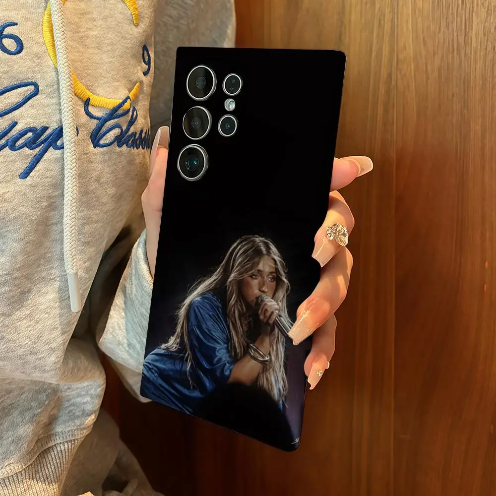 Singer T-Tate Mcrae Phone Case For Samsung S25 Shell GalaxyS24Ultra 23plus S22 21 A56 36 Glossy Film Hard PC Cover