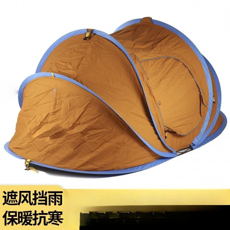 Outdoor camping boat type hand throw tent free of construction