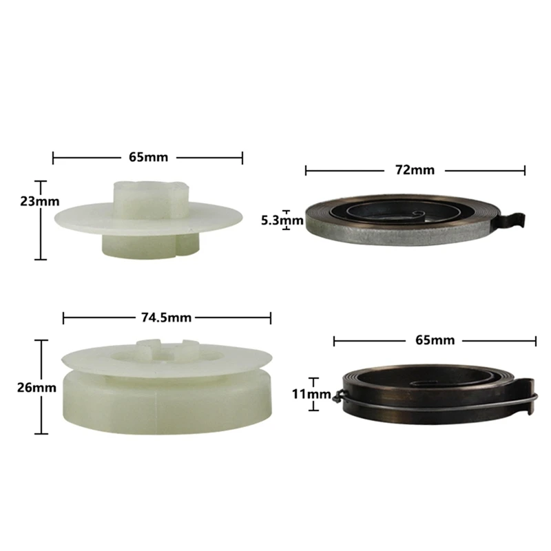 10x Elektrische Kettingzaag Easy Starter Poelie Met 20 Veren Fit Kettingzaag Voor 4500 5200 5800 45cc 52cc 58cc Kettingzaag Onderdelen