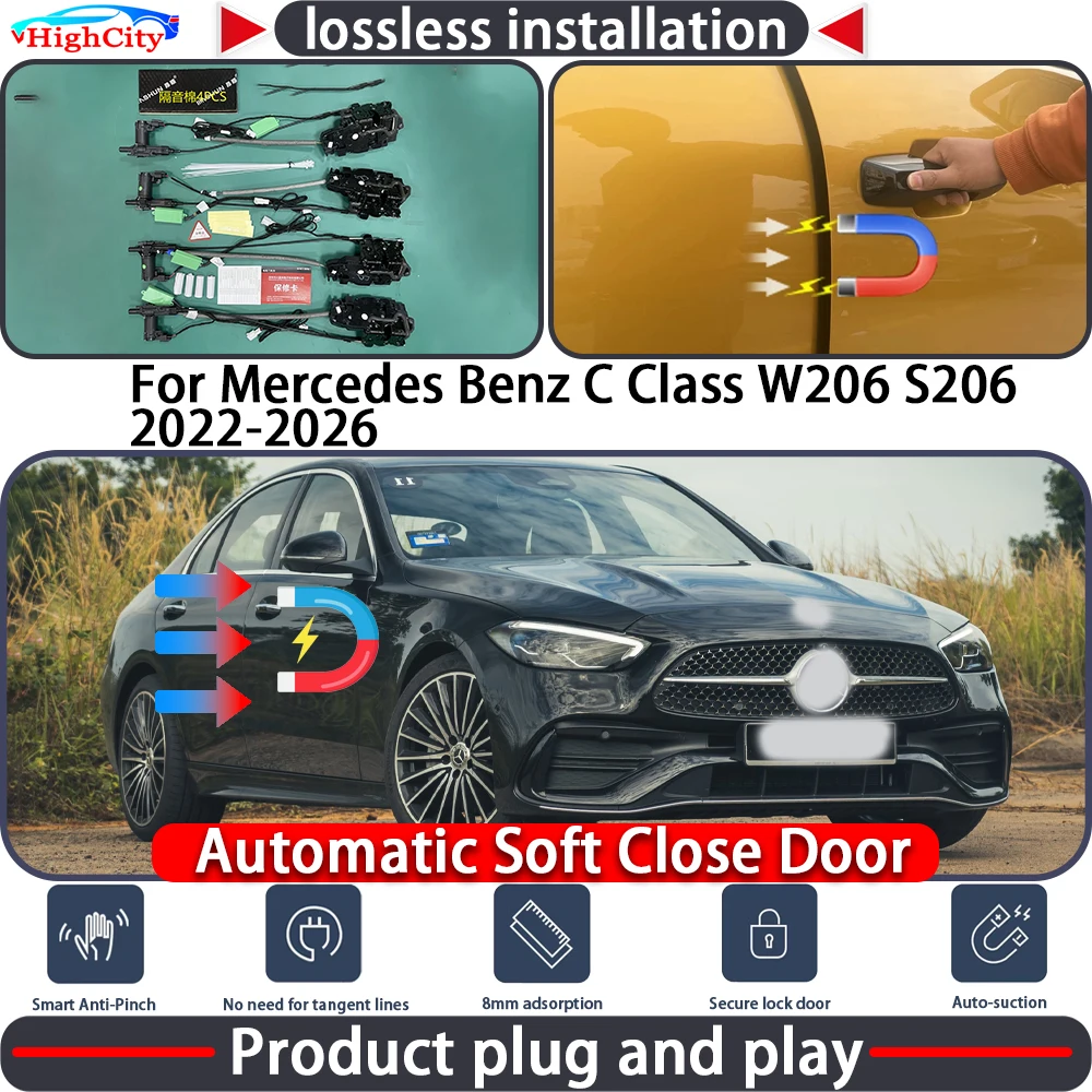 

Electric Closing Door Lock Actuator for Mercedes Benz C Class W206 S206 2022-2026 Soft Close Power Latch System Auto Pull Door