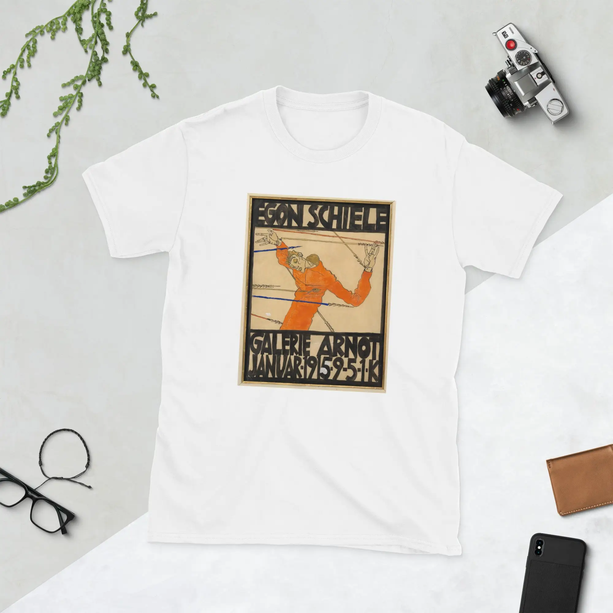 Egon Schiele Plakat Der Egon Schiele-ausstellung in Der Galerie Arnot 1915, Unisex T-shirt