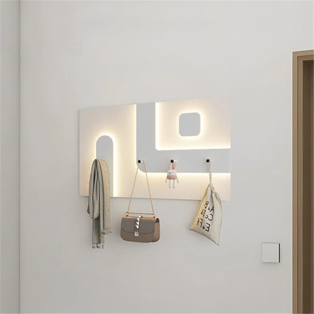 Corridor Entrance Wall Lamp With Hook Cloakroom Bedside Creative Placeable Items Atmosphere Sconces Indoor Night Light Remote