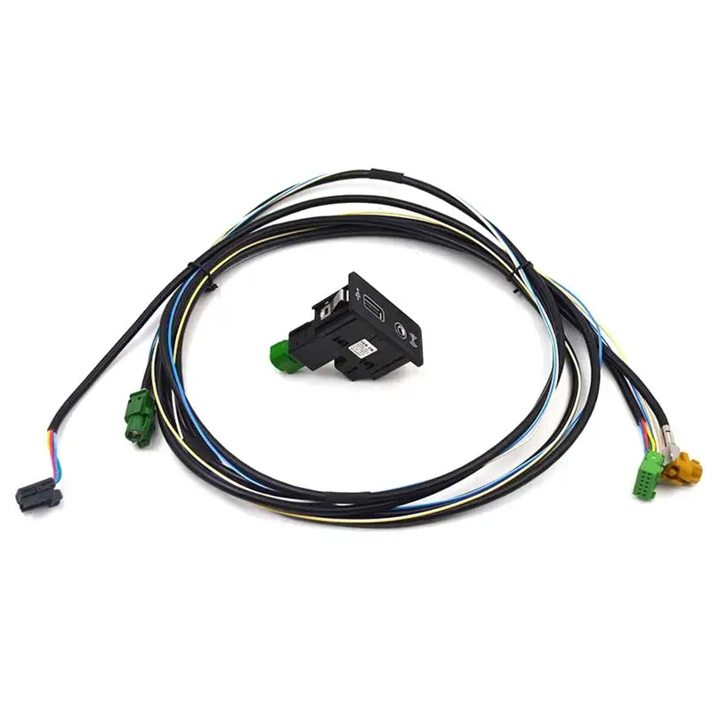 Portable Car Carplay AUX USB Socket+Harness Auto USB Adapter Replacement Accessories For VW Golf 7 MK7 3GD035222E 5G0 035 222 F