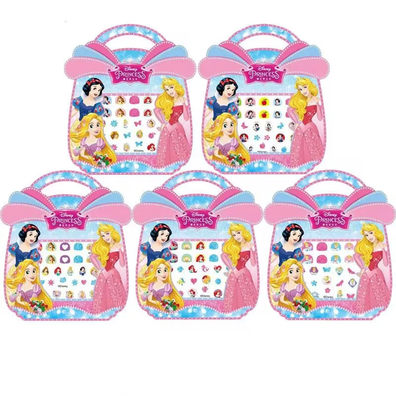 5PCS Disney Princess Party Favor Nail Stickers Frozen Sofia Party Supply Gift Souvenir Girl Cute Giveaway Pinata Filler