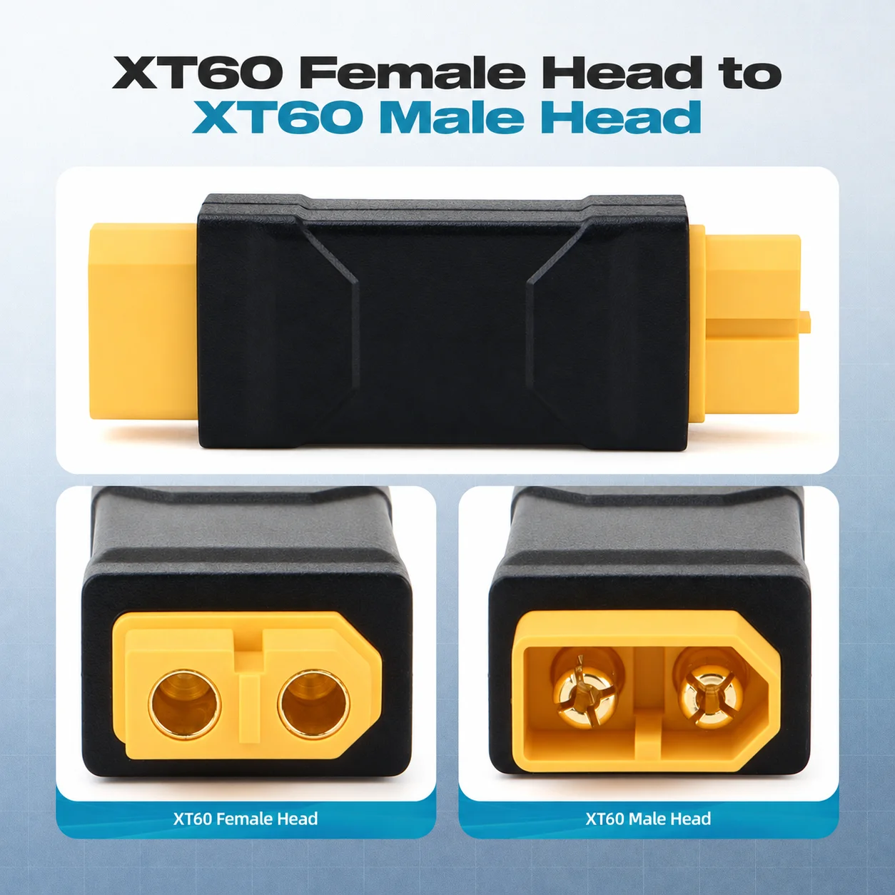 XT60 Male/Female to XT60 Plug Female/Male Adapter Converter Connector For RC Toys Radio-Controlled Car Remote Control Aircraft