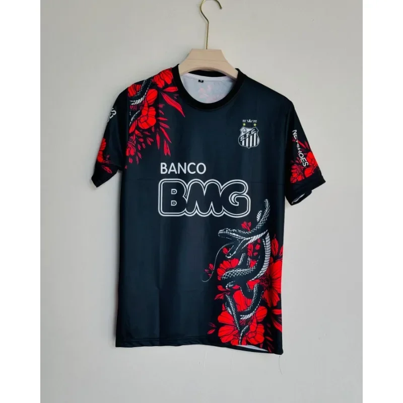 2025, Vintage Santos Family Football T-Shirt, klassisches 11–12 Santosinema, 3D-gedrucktes Kurzarm-T-Shirt für Herren und Damen