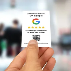 Google reviews Card Scan code Social Media QR Code plate increase your followers For Your Business Retail Store Decor