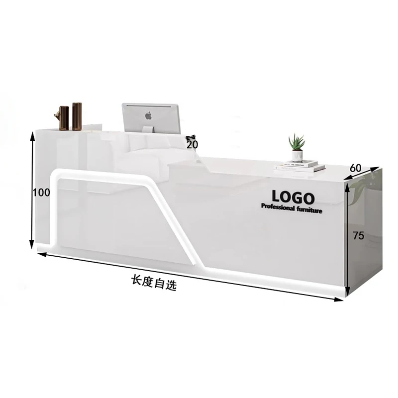 مكاتب استقبال عصرية فاخرة للتخزين الأوروبي، مكاتب استقبال حديثة ممتازة، أثاث تجاري بسيط من Theke Empfang #2