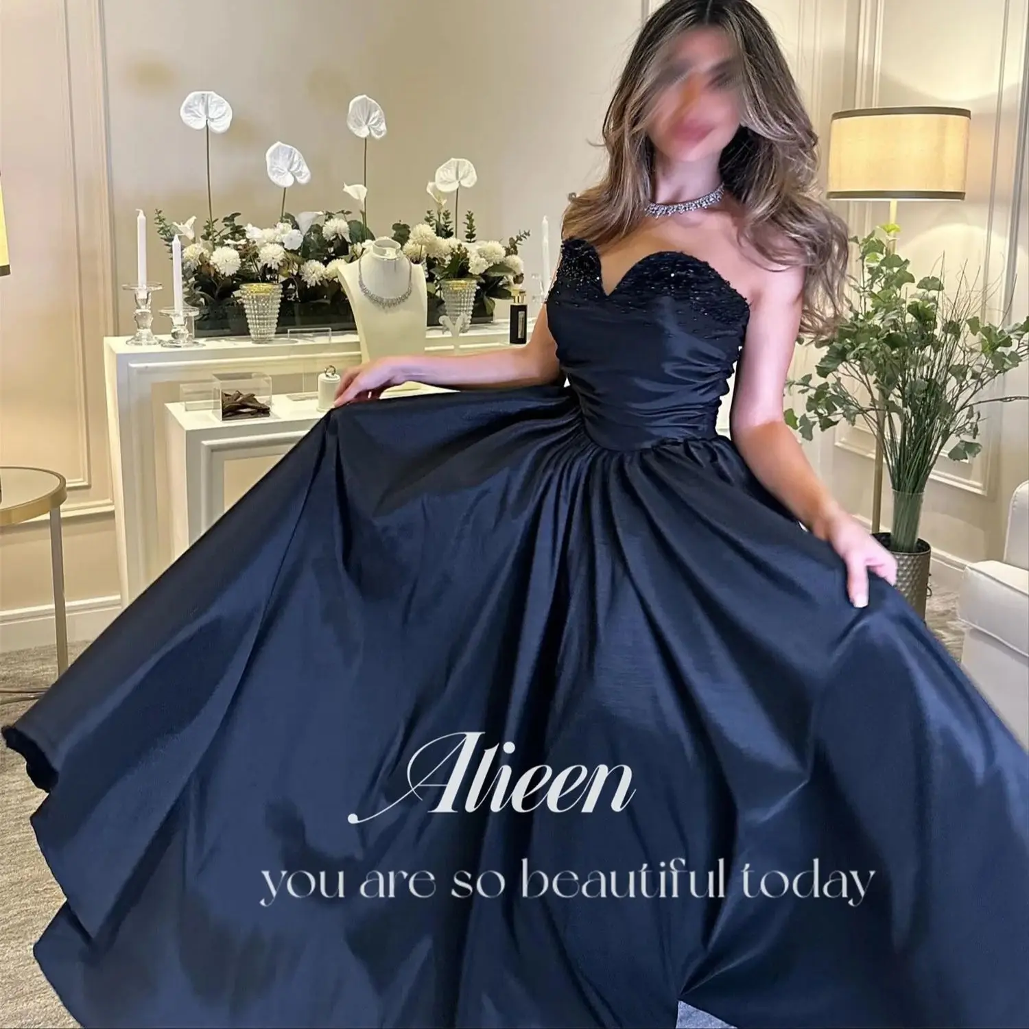 

Aileen Off the Shoulders Black Customized Wedding Party Dresses for Special Occasions Evening Elegant Woman Gala Prom Dress 2024