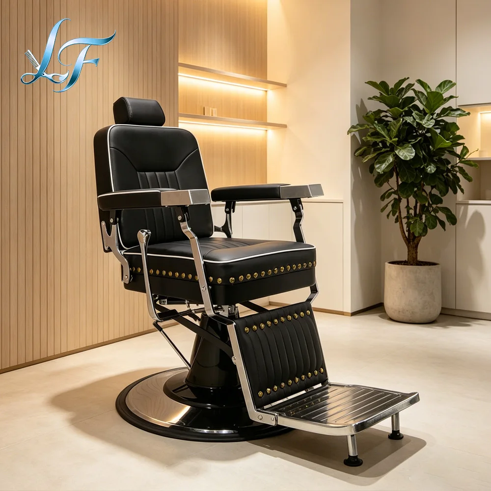 Spacious Elegant Salon Chair Equipped With Stable Durable Hydraulic Mechanism For Professional Salon Barbershop Use