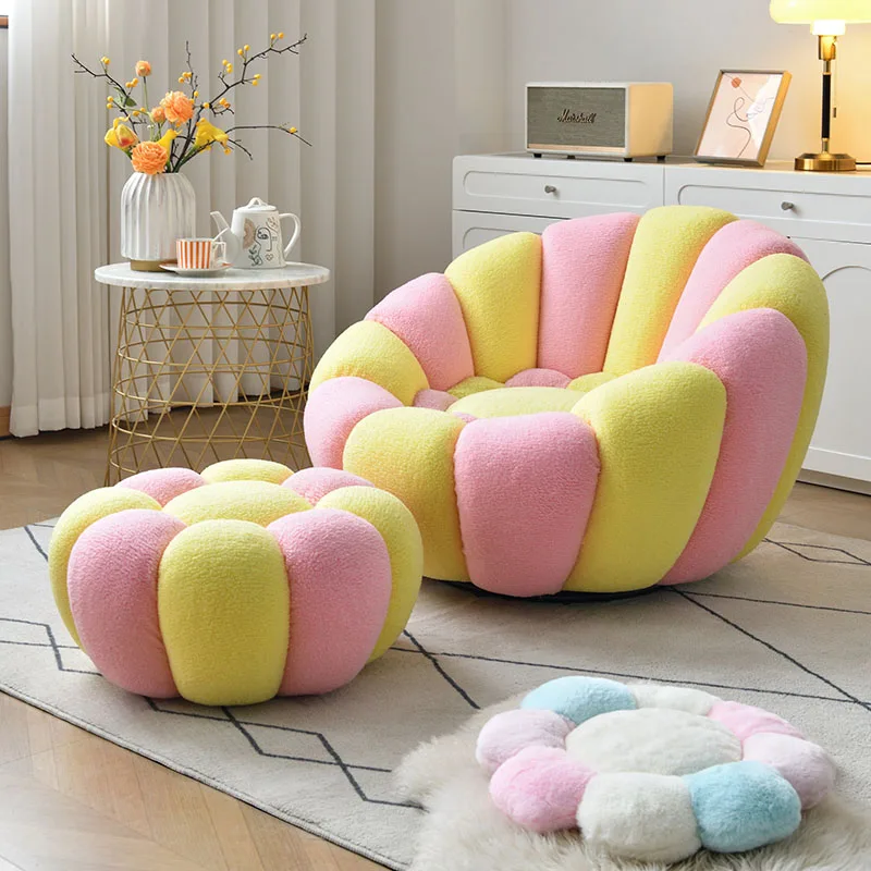 Sleep Rotating Unique Sofa Soft Beanbag Relaxing Cloud Cute Sofas Fabric Foam Muebles Para Salas Modernos Home Furniture