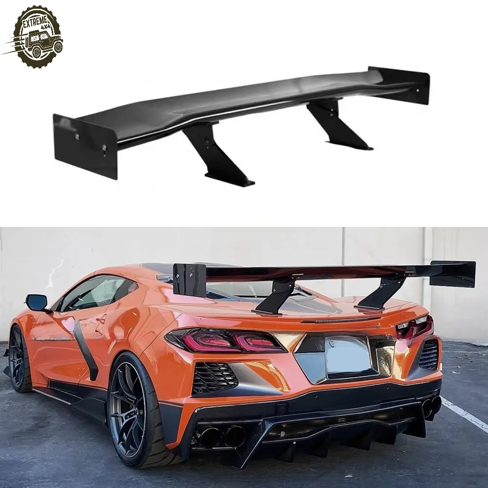 

Real Carbon Fiber A Style Rear Wing for Chevrolet Corvette C8 Z51 Z06 Rear Spoiler High Wing