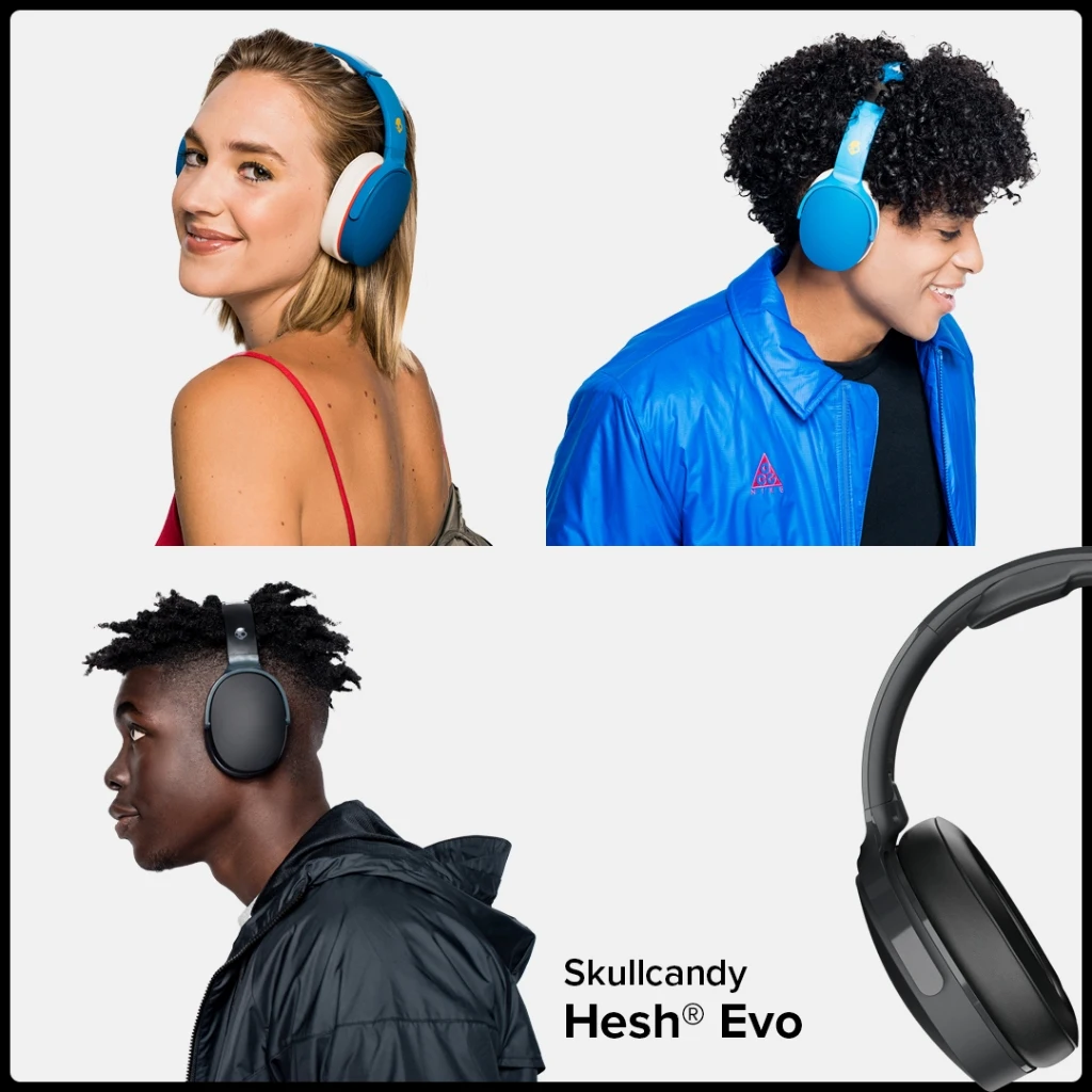 Imagem -04 - Skullcandy-hesh Evo Fones de Ouvido sem Fio Bluetooth Over-ear Original Fones de Ouvido de Longa Resistência Gaming Headconjunto Esportes S6hvw-n740