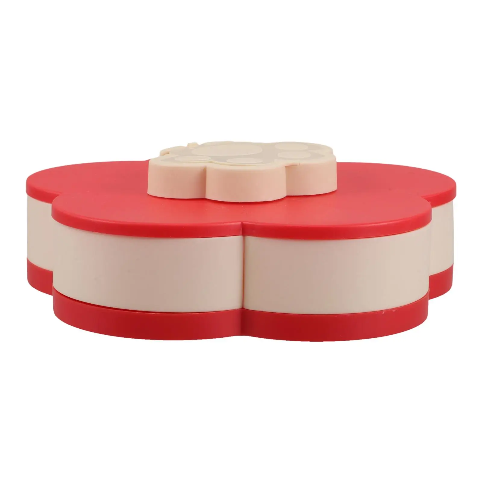 

Plate Snack Tray Dried Fruit Dish Storage Box Dry Serving Rotating Design Large Capacity Family Use