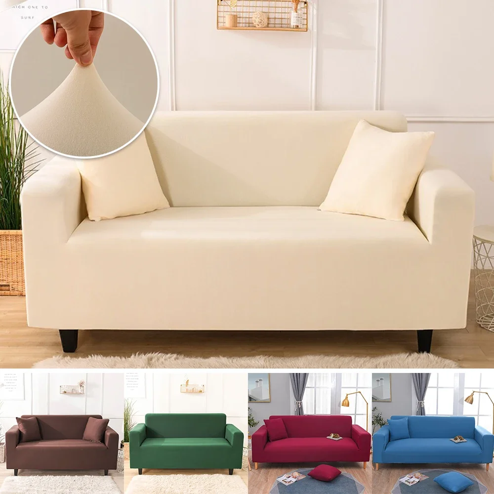 Stretchy Vegan Color All-inclusive Universal Sofa Cover Anti-slip and Wear-resistant Sofa Couch Armchair Cover Чехол Для Дивана