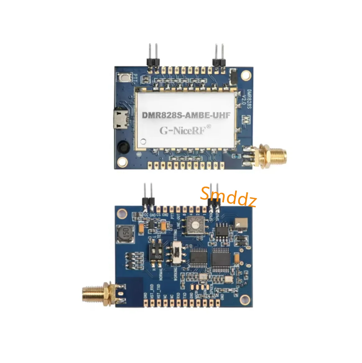 1 piece, DMR828S digital intercom module AMBE 2W full-featured wireless voice SMS transmission module