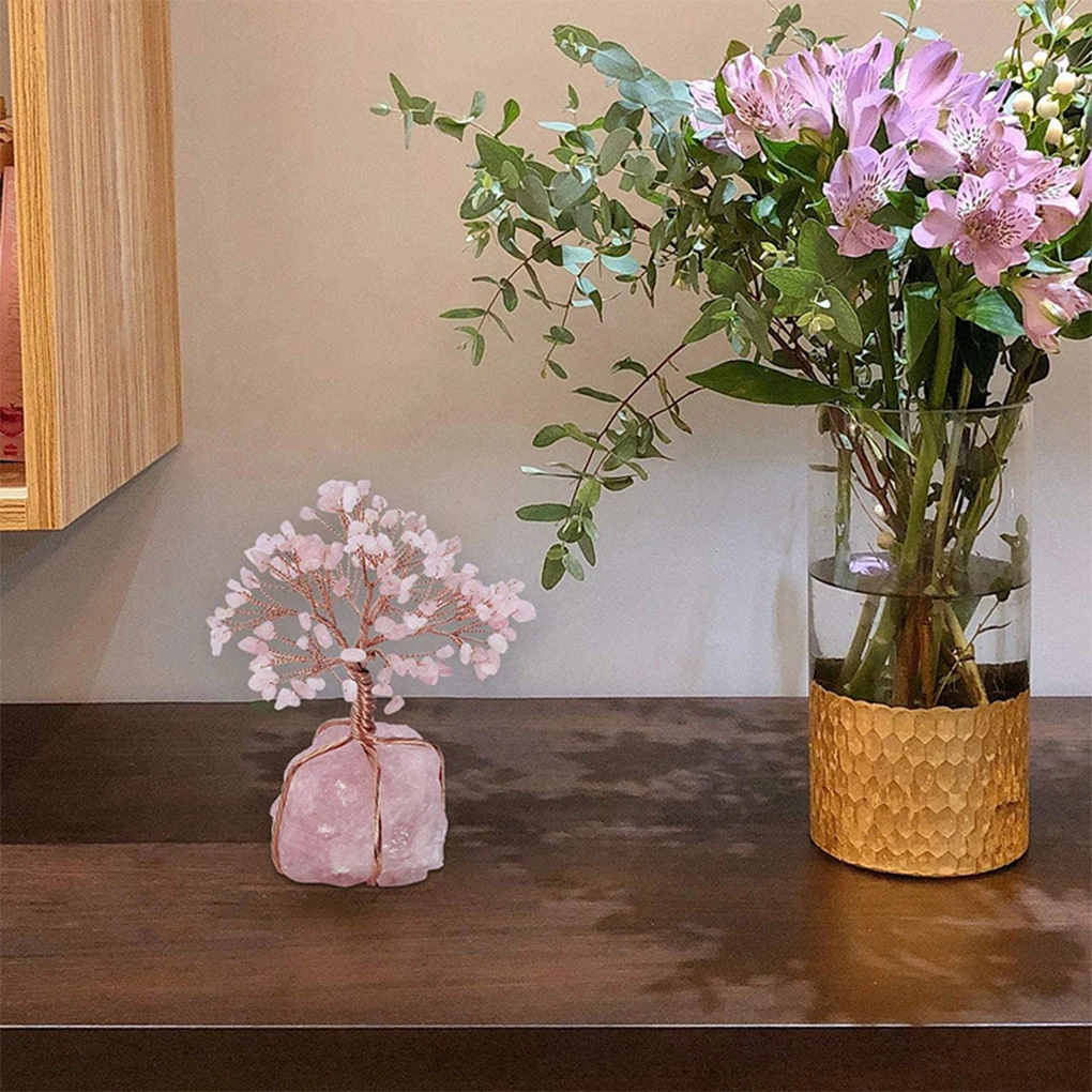 

Decorative Stone Money Tree Copper Wire For Office Desks Also Nice Gift For Relatives And Friends. Style 1