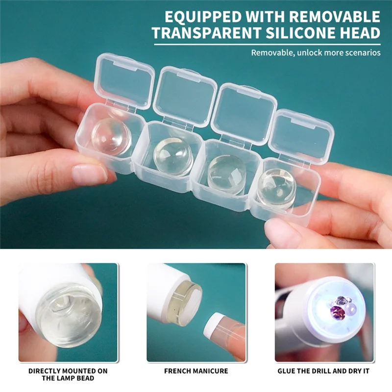 Secador de unhas LED UV recarregável compacto A02M para profissionais, mini luz portátil com display para arte em unhas