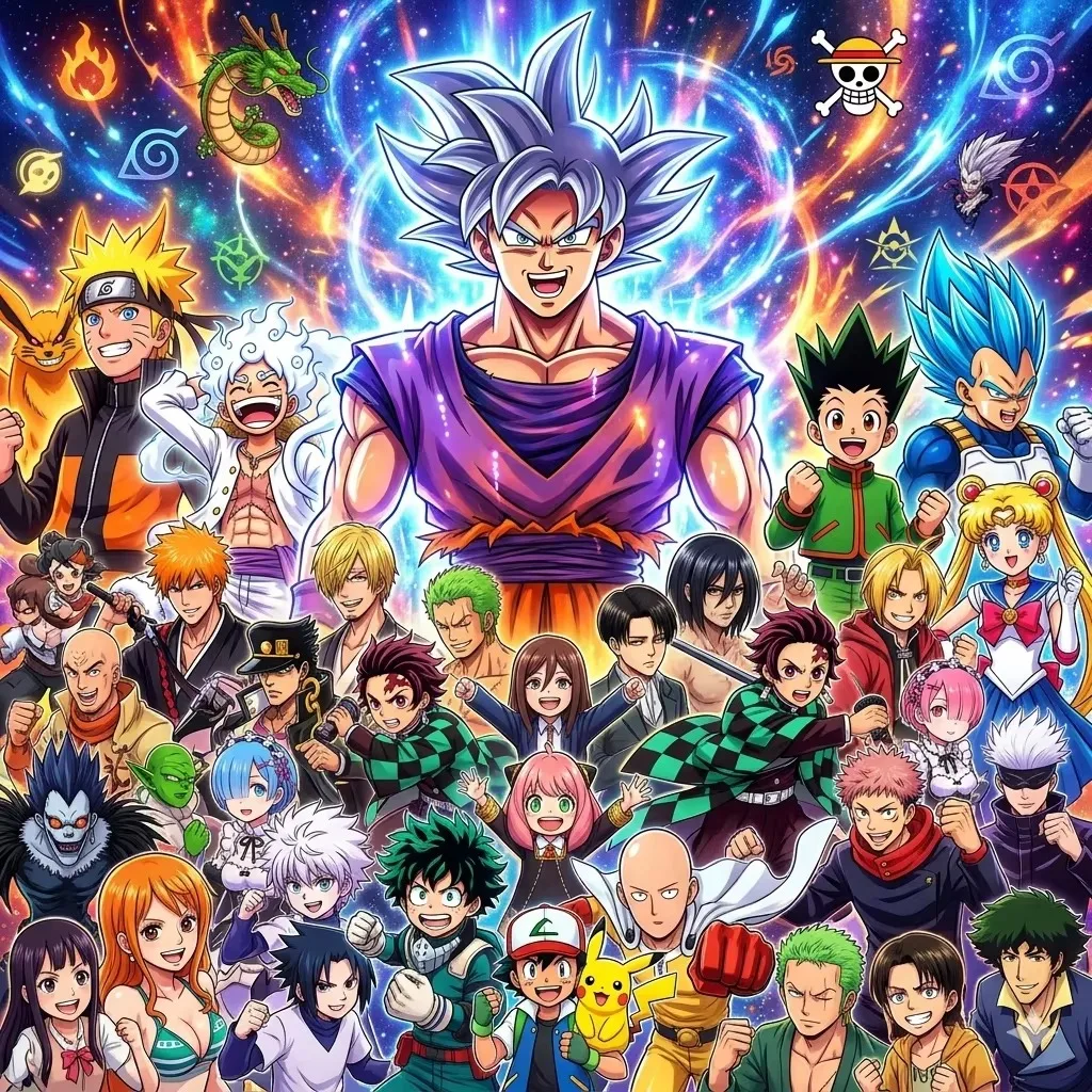 Classic Anime Heroes Gathering Cosmic Jigsaw Puzzles 500PCS/1024 PCS Wall Decor for Living Room Bedroom Perfect Gift No Frame