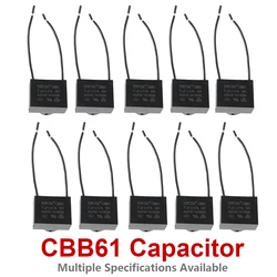 CBB61 Fan Capacitor 450V Terminal Ceiling Fan Motor Running Rectangle Capacitor 1uf/1.2uf/1.5uf/2uf/2.5uf/3uf/3.5uf/4uf/5uf/6uf