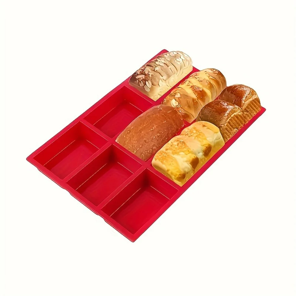 Silicone Mini Loaf Pan Set Non-Stick Rectangular Bread Baking Molds Christmas 9Cavity for Mini Cakes Meatloaf Cornbread Brownies