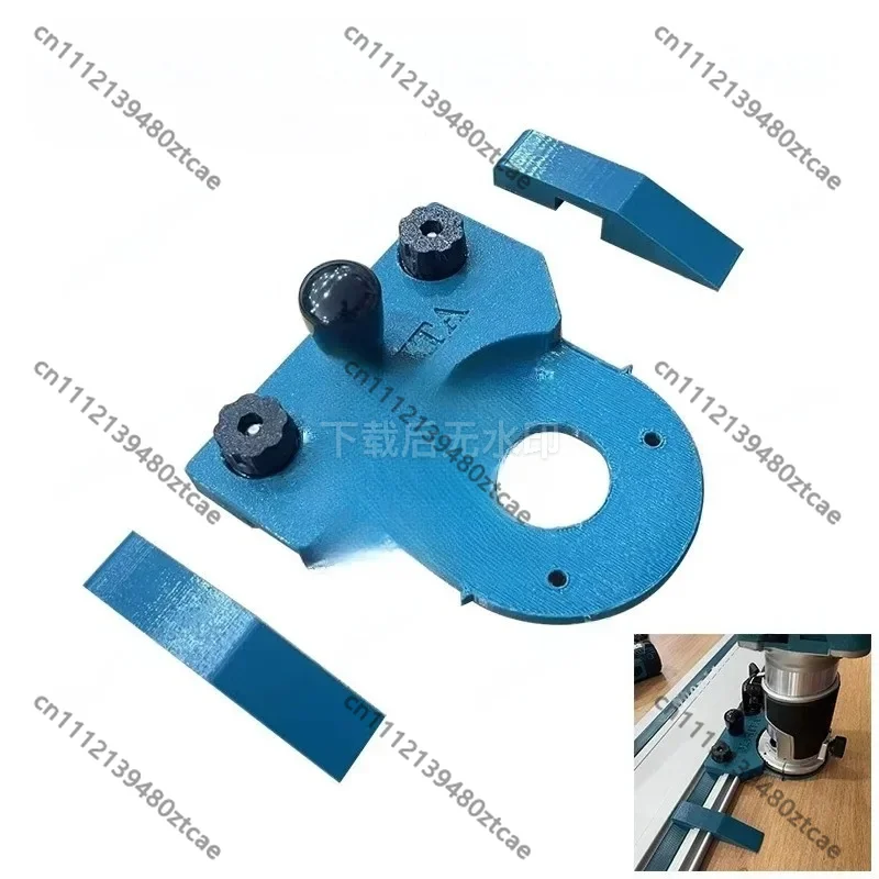 Woodworking Router Guide Rail Adapter Base for Electric Trimmer 8-19mm