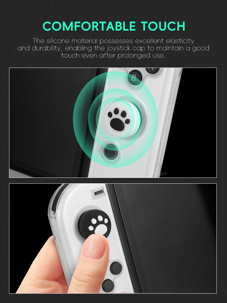 Data Frog para Nintendo Switch cubierta de Joystick para Joy Con cubierta de agarre de pulgar protección de tapa para Nintendo Switch accesorios Oled
