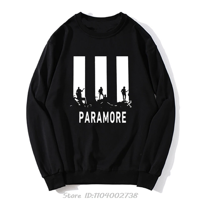 الفرقة بارامور بعد الضحك صورة ظلية هوديي أزياء الرجال المتضخم البلوز السببية الملابس القطنية مضحك طباعة الشارع الشهير