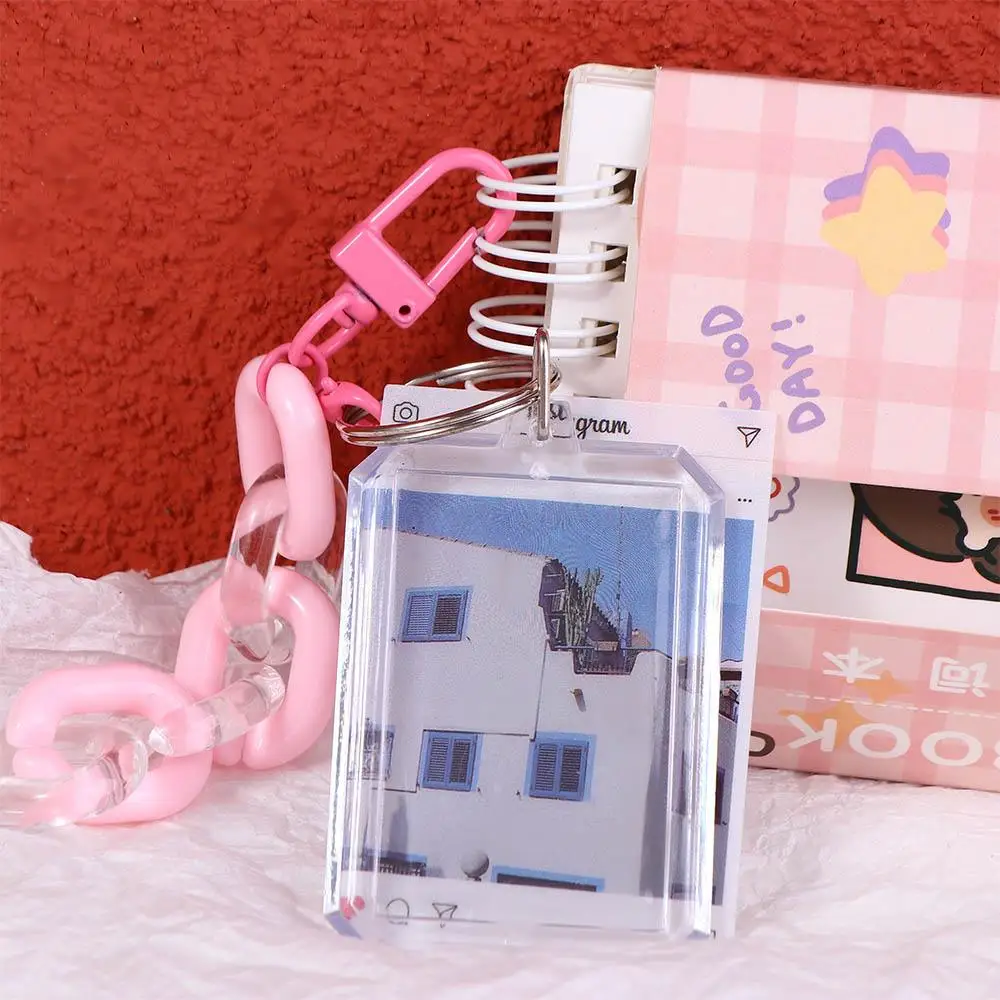 

Photo Card Idol Photo Sleeves Transparent Album Student Card Case Keychain Card Sleeves ID Holder Pendant Photocard Holder